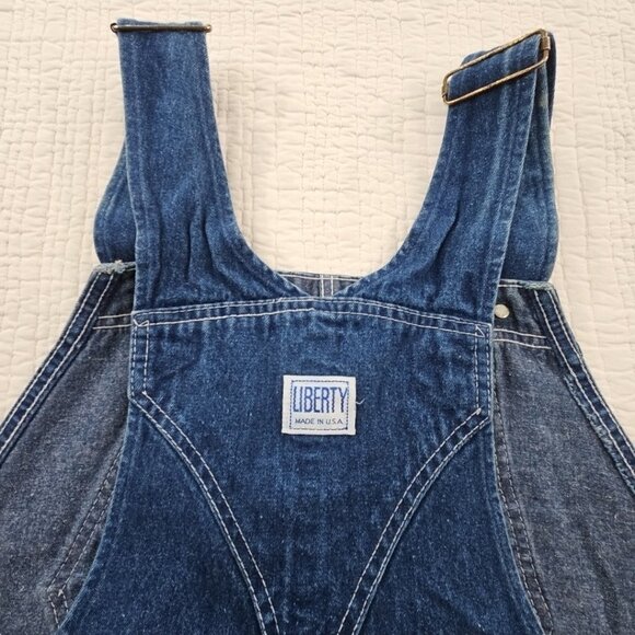 Liberty Bib Overalls Men's XXL 46x30 Rugged 100% Cotton Denim Carpenter EUC - Picture 11 of 13